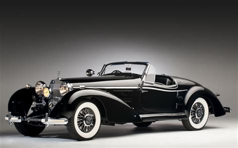 Download wallpapers Mercedes-Benz 540K, 1937, Roadster, retro cars ...