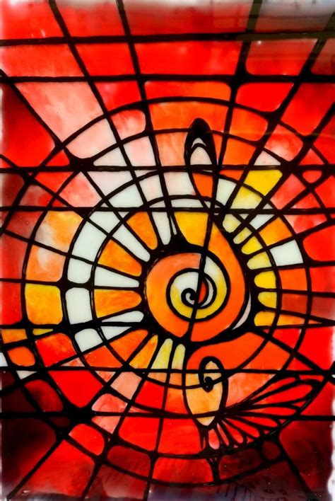 STAINED GLASS PAINTING (MUSICAL 1)