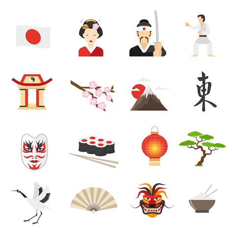 Free Vector | Japan Icons Set