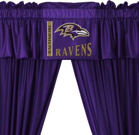 NFL Baltimore Ravens 5-Piece Long Curtain-Drapes Valance Set ...