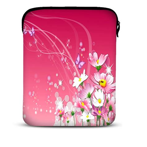 Pink Flower 9.7" Shockproof Tablet Sleeve Case for iPad 2018 Case for ...