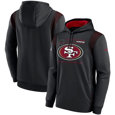 Men's Nike Black San Francisco 49ers Sideline Logo Performance Pullover ...