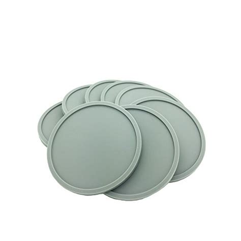 Grey Silicone Rubber Coasters, Catches Liquids, Protects Furniture from ...