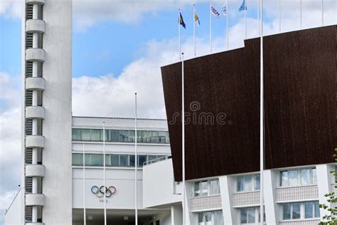 The Facade of the Helsinki Olympic Stadium after Renovation Editorial ...