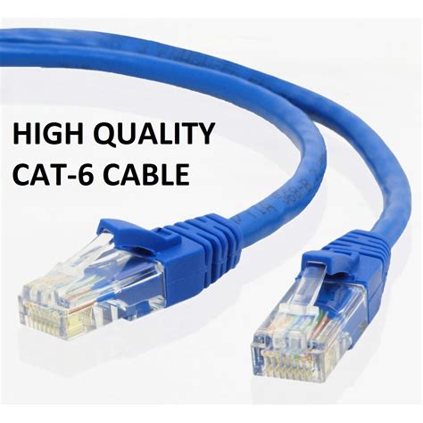 ZCS CAT 6 LAN Cable | RJ45 Ethernet Cable 1 Meter, Network, Patch, Internet Cable - Supports ...