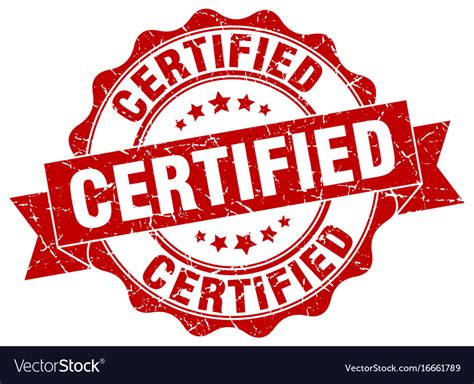 Certified stamp sign seal Royalty Free Vector Image