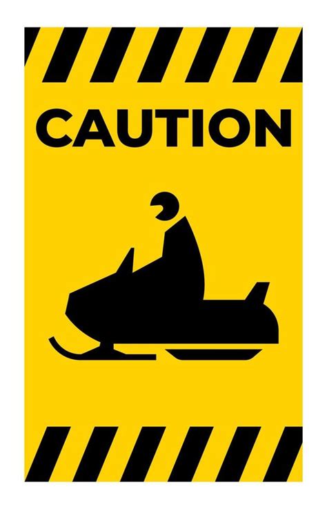 Snowmobile Crossing Sign On White Background 13446782 Vector Art at Vecteezy