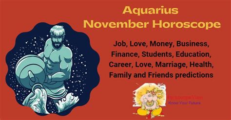 Aquarius November 2023 Horoscope