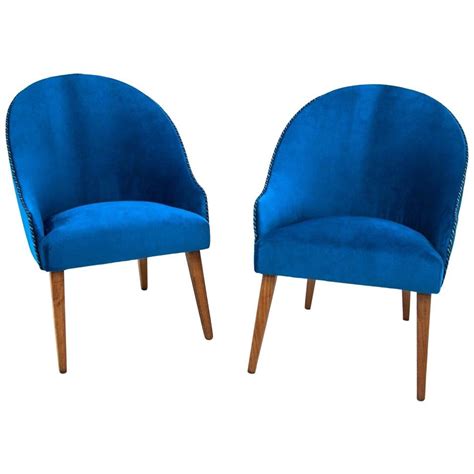 Ralph Lauren Art Deco Blue Velvet Club Arm Chair at 1stDibs | blue ...