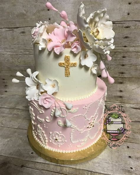 Sweet Pea Cakes baptism cake. El Paso, Tx @sweetpeacakesep | Baptism cake, Cake, Birthday cake