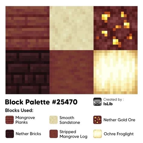 Block Palette 25470 for Minecraft Builds