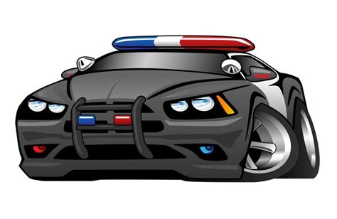 Police Muscle Car Cartoon Vector Illustration 373126 Vector Art at Vecteezy