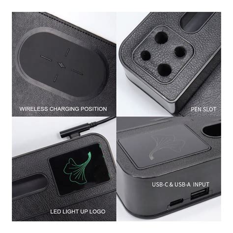 LIGHT-UP LOGO WIRELESS CHARGING MOUSE PAD - Coverage Gifts Trading