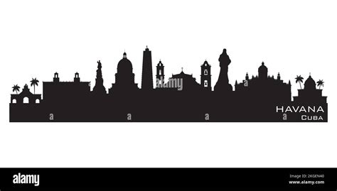 Havana Cuba city skyline Detailed vector silhouette Stock Vector Image & Art - Alamy