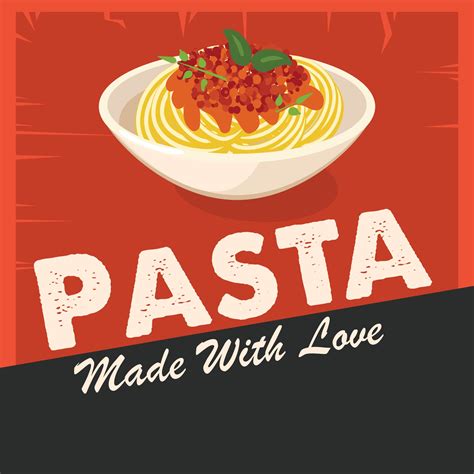 Pasta Poster Vector Art 1991204 Vector Art at Vecteezy