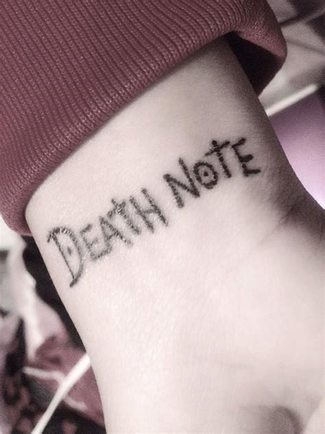 Tatuaje dedicado al anime “Death Note” o