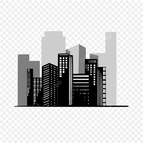 Black Buildings Clipart Transparent Background, Black Building Clipart ...