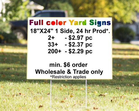 Wholesale Yard Signs | 18x24 Yard Signs | Direct Banner Printing