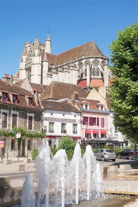 Auxerre cathedral fountains Photograph by Bryan Attewell - Fine Art America