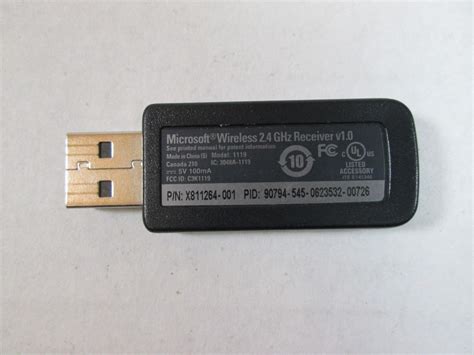 Microsoft Wireless 2.4 GHz USB Receiver v1.0 Natural Mouse Keyboard ...