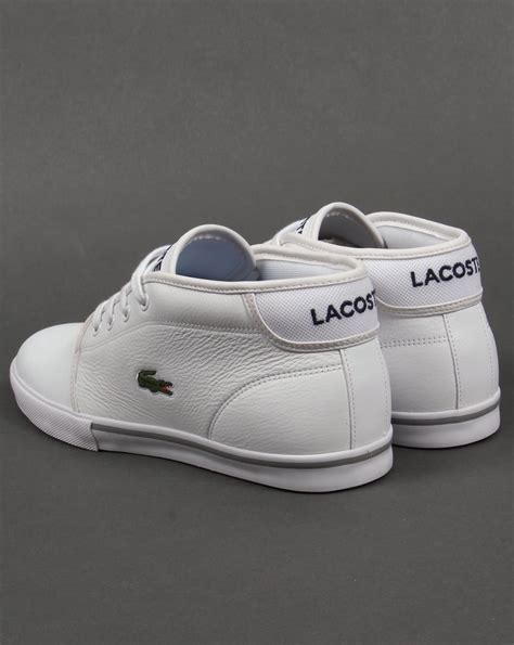 Lacoste Ampthill Leather Trainers White/White,boots,shoes,sneakers,mens