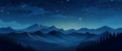 2560x1080 Resolution Starry Sky HD Dark Blue Night 2560x1080 Resolution Wallpaper - Wallpapers Den