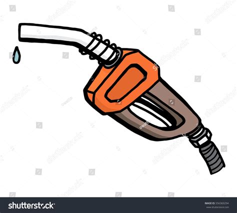 petrol pump \u002F cartoon vector and illustration, hand drawn style, isolated on white ...