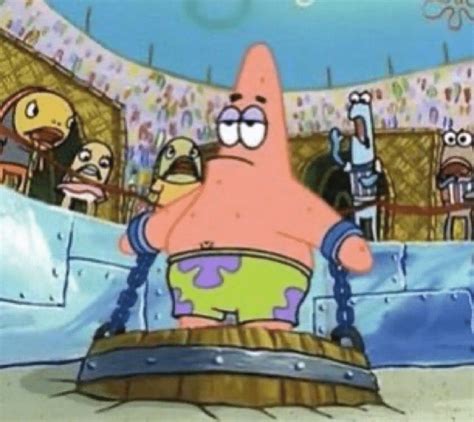 Meme Generator - Patrick chained to barrel - Newfa Stuff