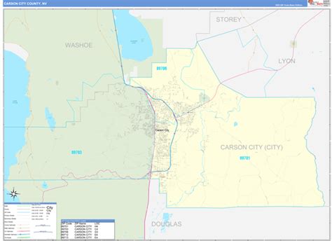 Maps of Carson City County Nevada - marketmaps.com