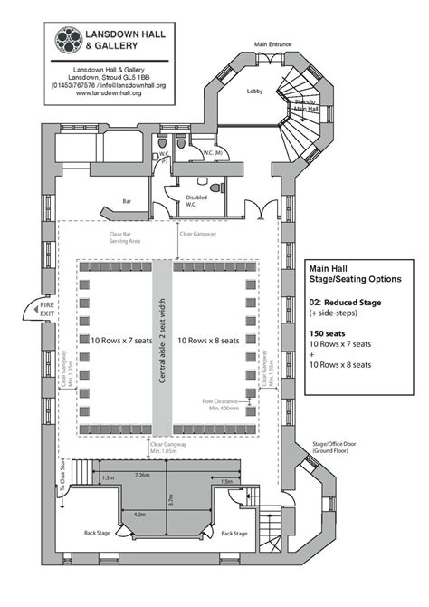 Hall Floor Plan - Lansdown Hall & Gallery