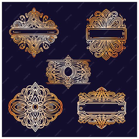 Premium Vector | Vintage frames silhouette vectors