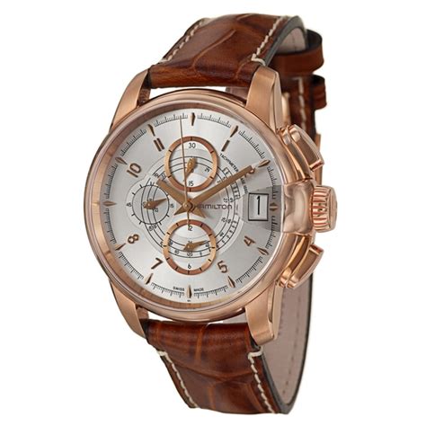 Hamilton Men's 'American Classic' Stainless Steel Rose Gold PVD Coated Swiss Automatic Watch ...