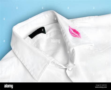 White shirt with kiss lipstick Stock Photo - Alamy