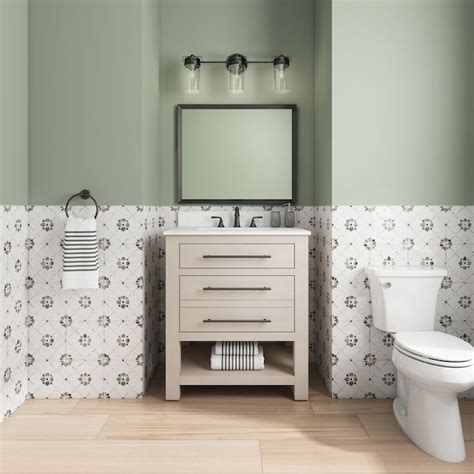 allen + roth Kennilton 30-in Natural Undermount Single Sink Bathroom ...