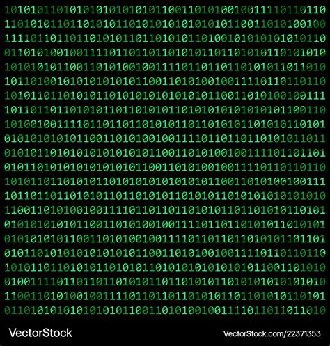 Binary code zero one matrix green background Vector Image