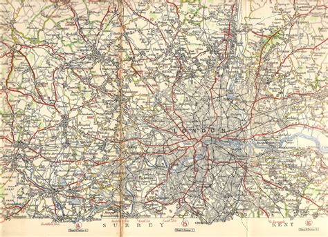 London area road map - Michelin map, c1925 | Posted to show … | Flickr