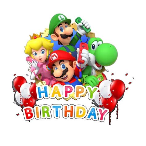 Super Mario Happy Birthday Backdrop Banner Party Supplies, 44% OFF