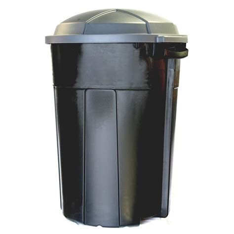 INCREDIBLE Plastics 26-Gallon Black Plastic Trash Can with Lid at Lowes.com