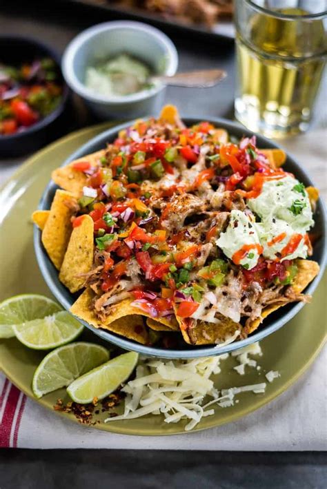 Spicy pulled pork nachos - Supergolden Bakes