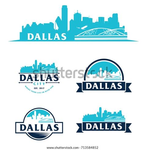 Dallas Logo Skyline City Cityscape Logo Stock Vector (Royalty Free) 713584852 | Shutterstock