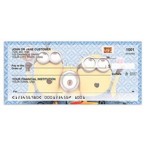 Minions Checks | Walmart checks, Personal checks, Checks