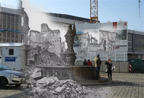 Dresden after the bombings of 1945 and in 2015 - Mirror Online