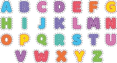 Alphabet letters set with colors pack 5615617 Vector Art at Vecteezy