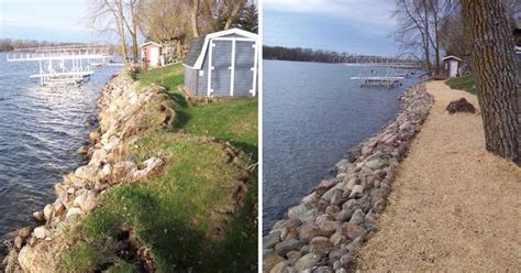 Ice damage repair | Shoreline, Landscape, Hardscape