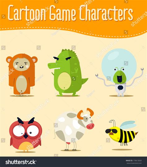 Cartoon Game Characters Stock Vector (Royalty Free) 179613650 ...