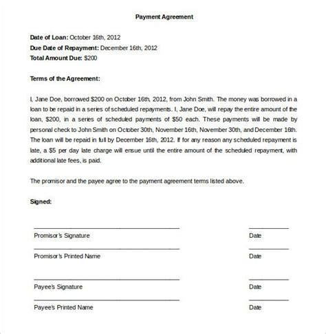 Payment Plan Agreement Template – 21+ Free Word, PDF Documents Download! | Free… | Payment ...