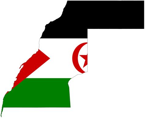 Western Sahara Flag Map - Mapsof.Net