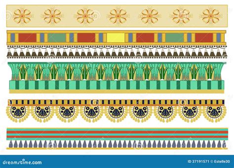 Ancient Egyptian Pattern Designs Stock Image - Image: 37191571