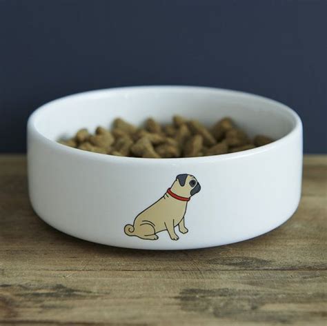 Pug ceramic dog food / water bowl | Etsy | Dog bowls, Pug dog, Pugs