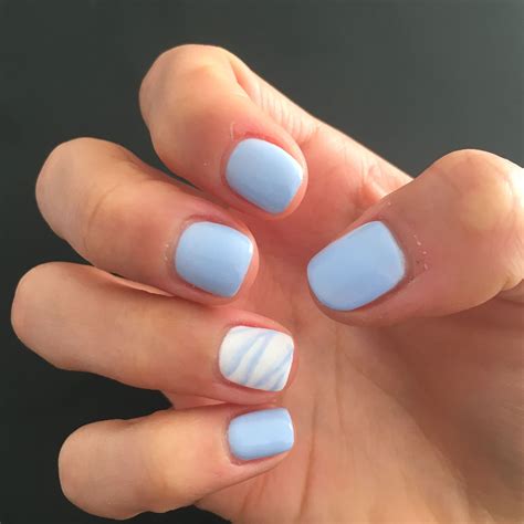 Light blue marble gel nails | Blue gel nails, Blue nail ... | Blue gel nails, Blue shellac nails ...